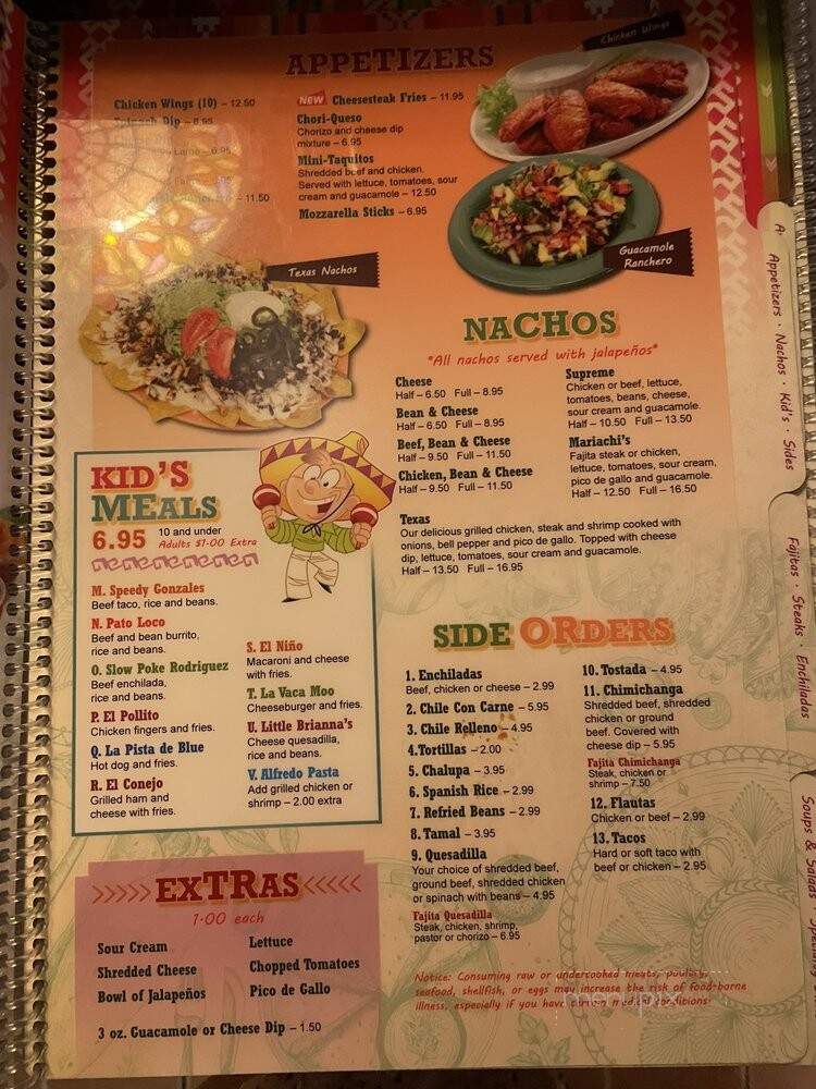 Mariachi's Mexican Grill - Gulf Breeze, FL menu_pic