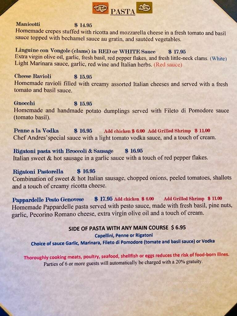 Pappadella's Restaurant - Danbury, CT menu_pic