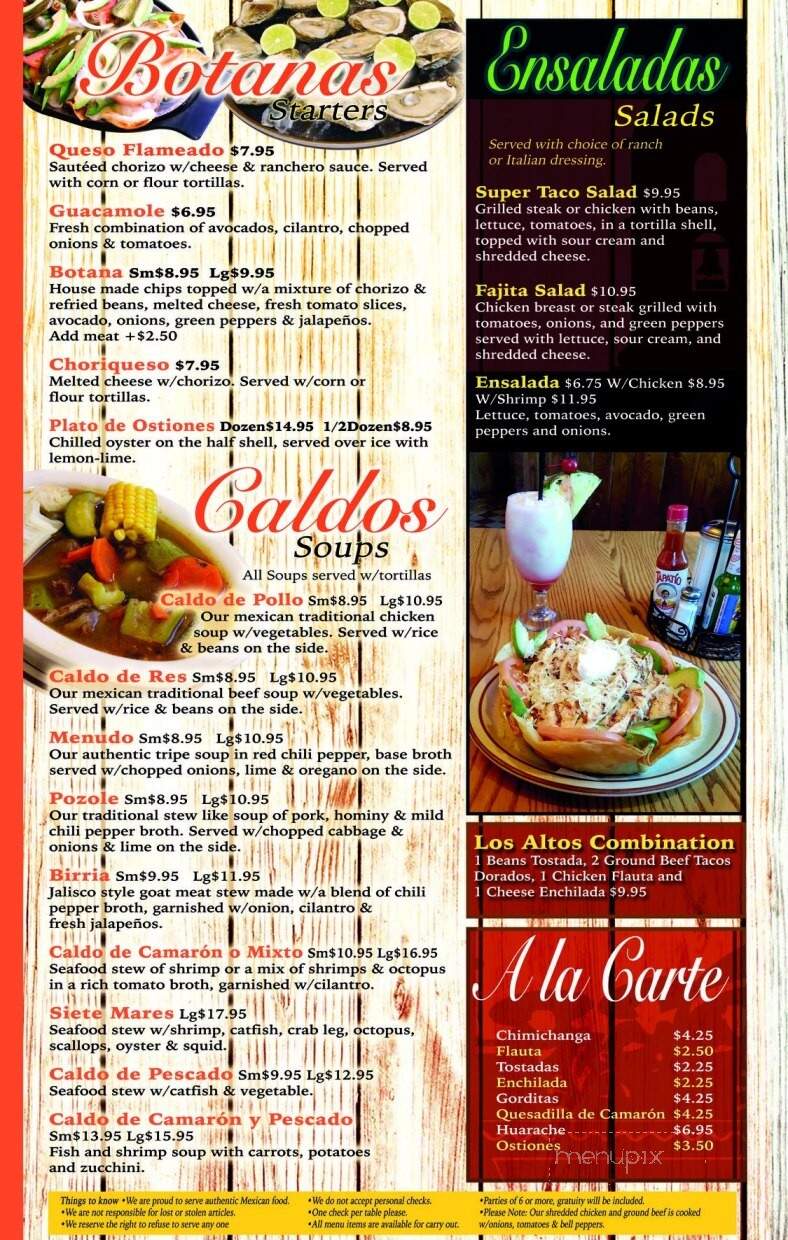 Los Altos Restaurant - Detroit, MI menu_pic