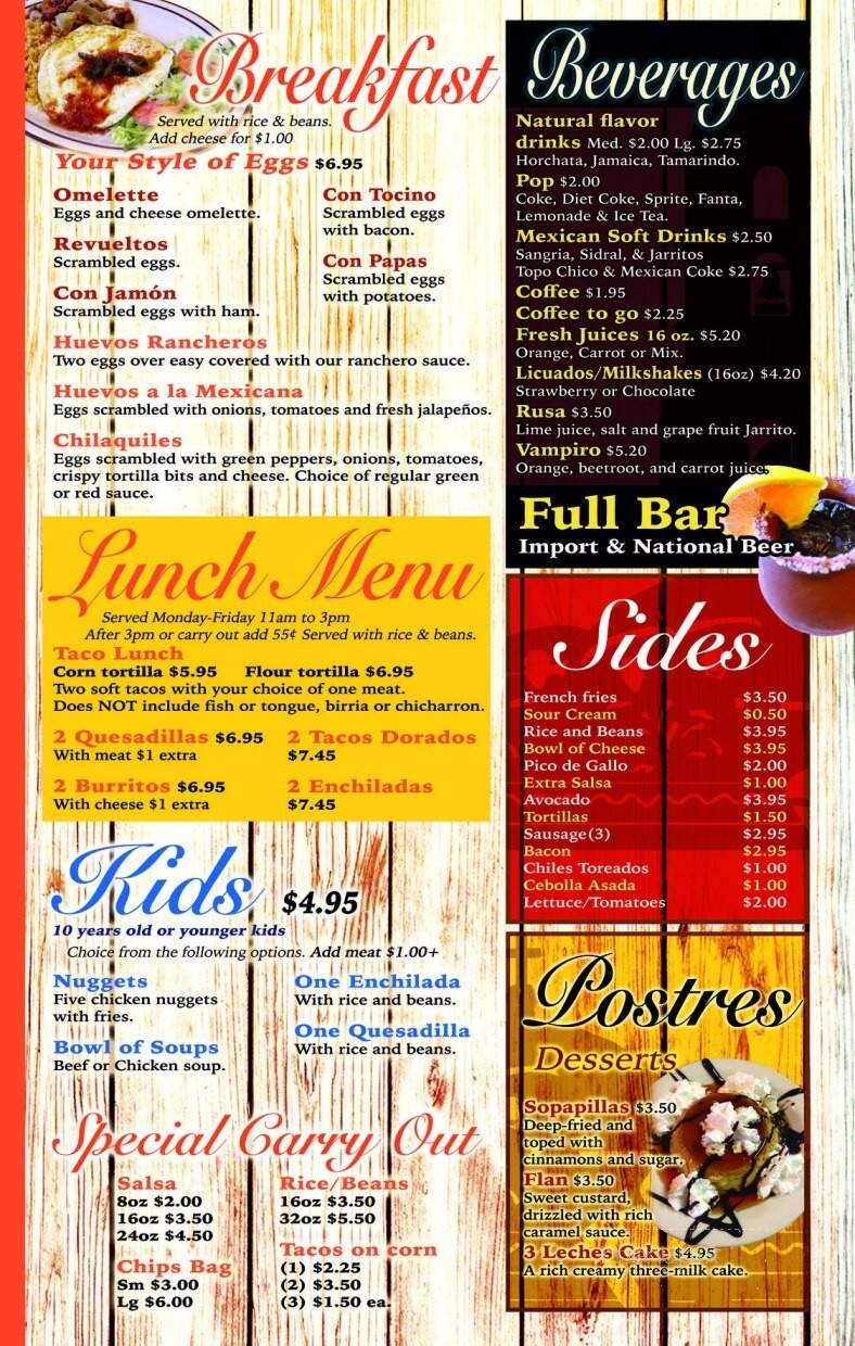 Los Altos Restaurant - Detroit, MI menu_pic