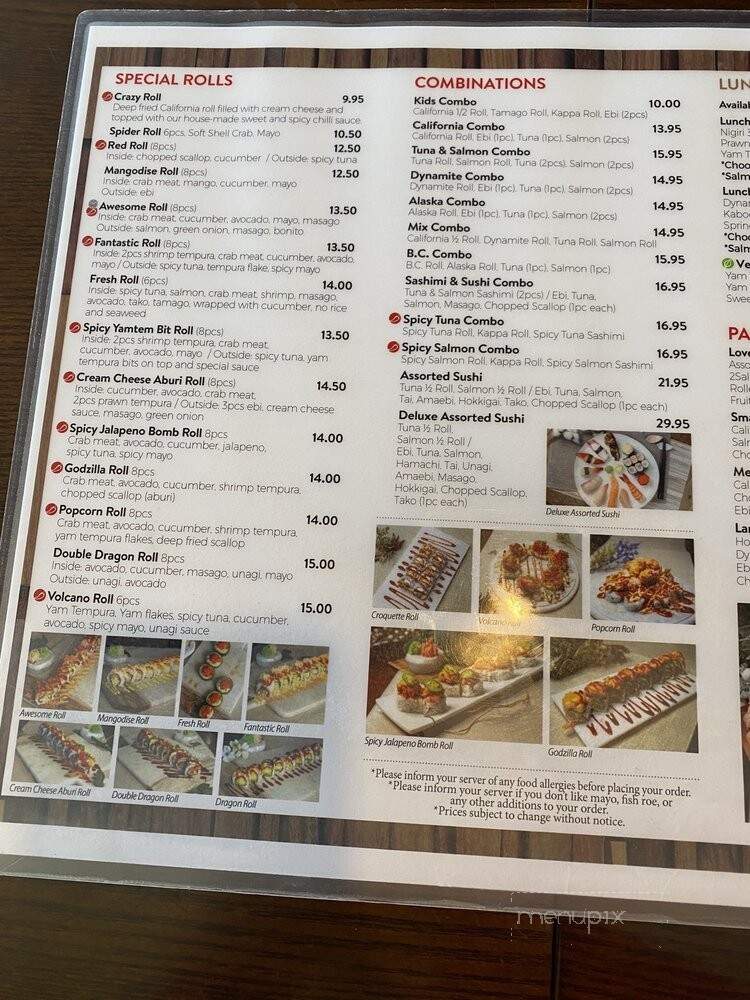 Sushi Town - Burnaby, BC menu_pic