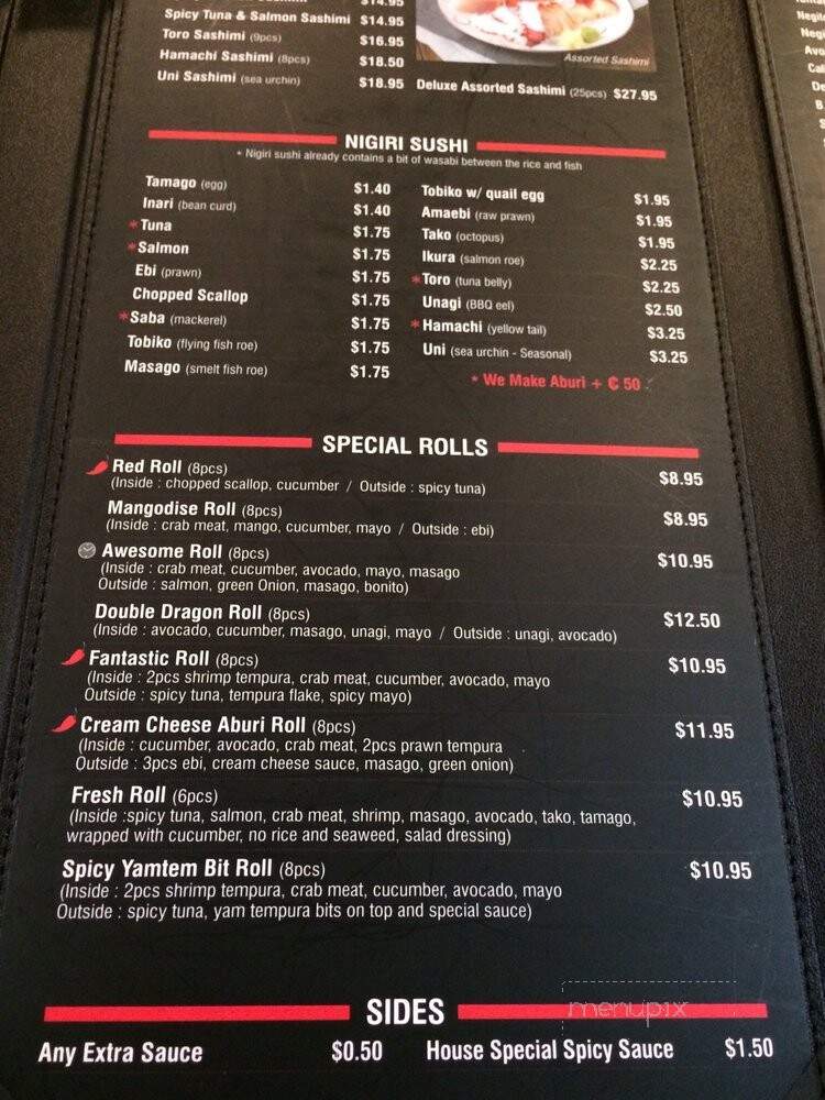 Sushi Town - Burnaby, BC menu_pic