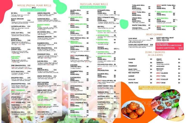 Sakura Sushi Japanese Restaurant - Pickering, ON menu_pic