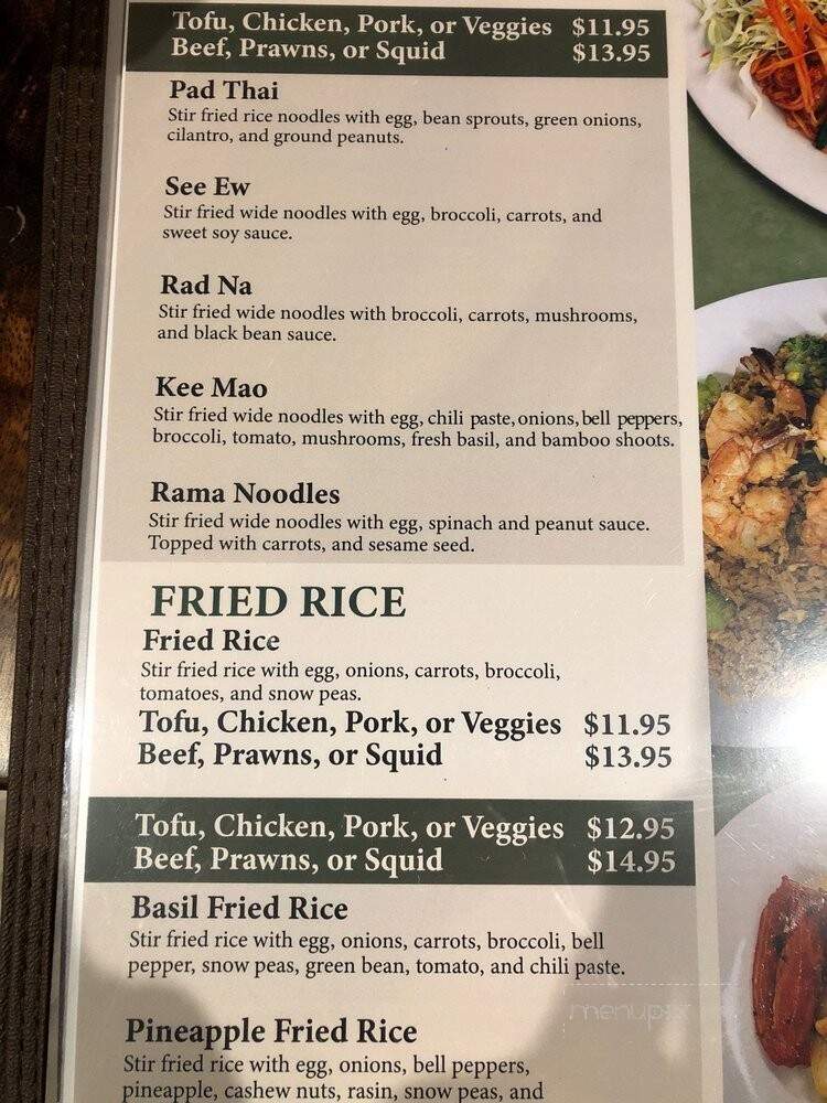 Naung Mai Thai Kitchen - Anacortes, WA menu_pic
