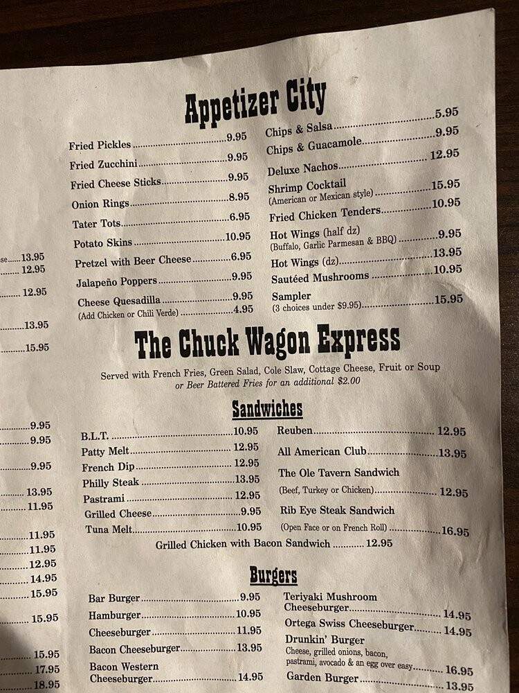 Chuck Wagon Cafe - Corona, CA menu_pic