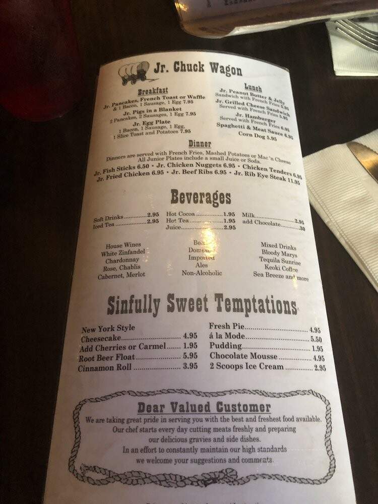 Chuck Wagon Cafe - Corona, CA menu_pic