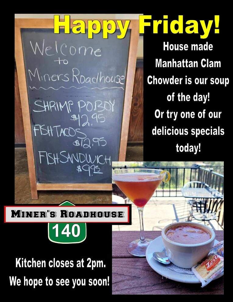 Miner's Inn Restaurant-Lounge - Mariposa, CA menu_pic