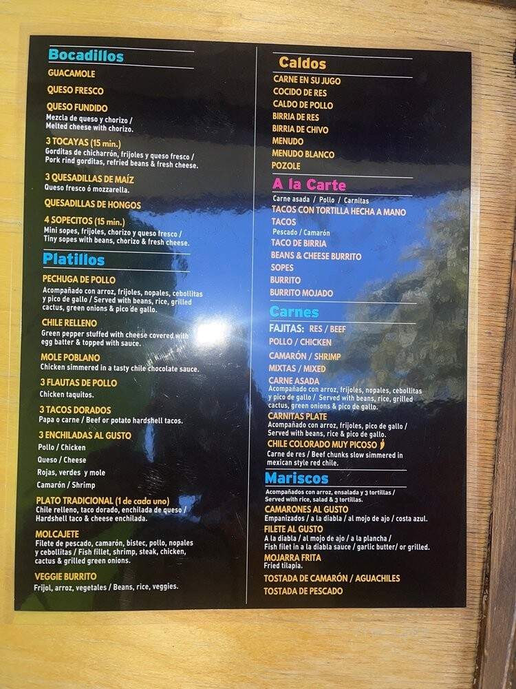 Hacienda Diaz - West Covina, CA menu_pic