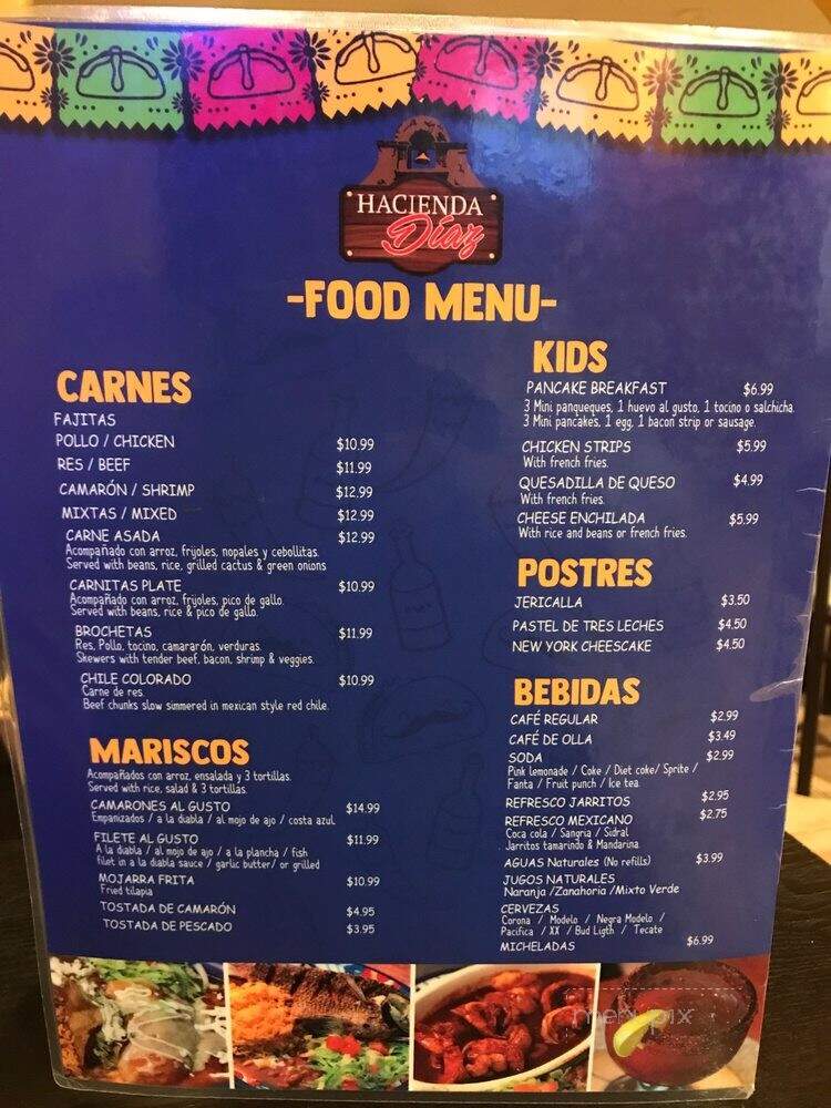 Hacienda Diaz - West Covina, CA menu_pic
