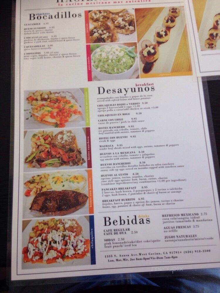 Hacienda Diaz - West Covina, CA menu_pic