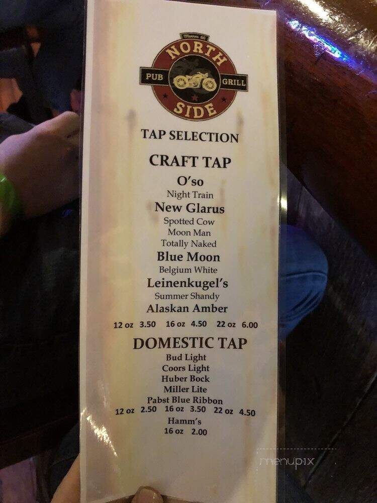 North Side Pub and Grill - Monroe, WI menu_pic