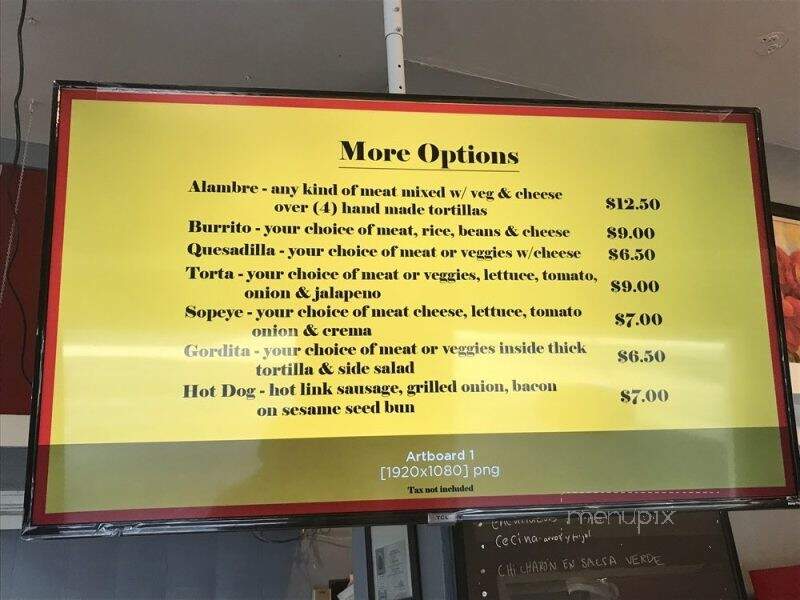 Tacos Pipeye - Santa Barbara, CA menu_pic