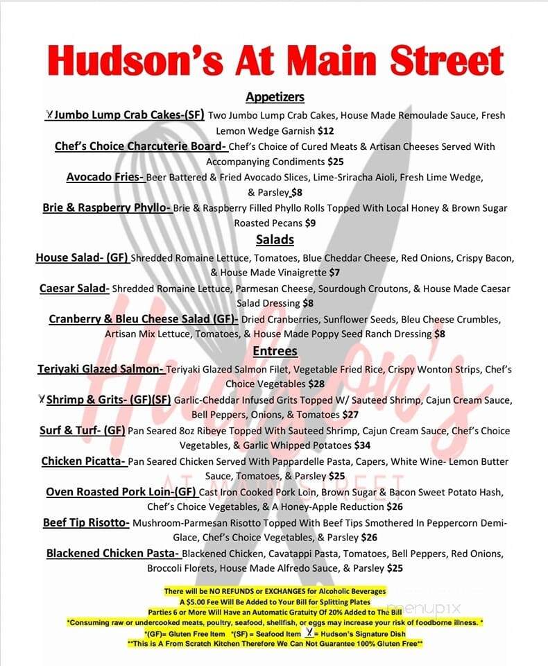 Hudson's Columbus - Columbus, GA menu_pic