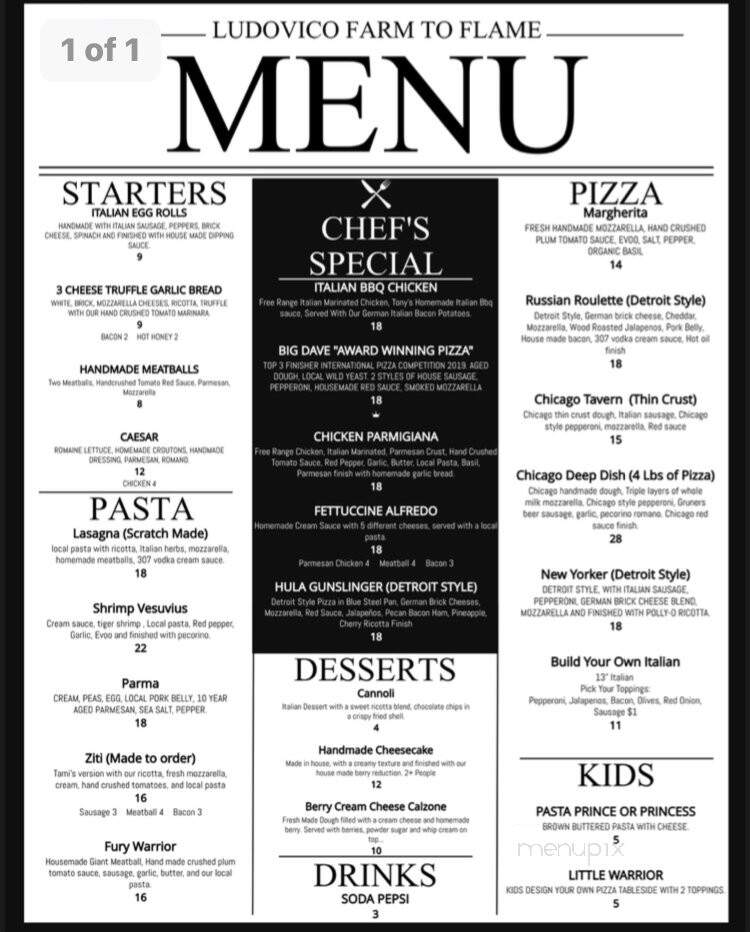 Ludovico Farm To Wood Flame - Casper, WY menu_pic