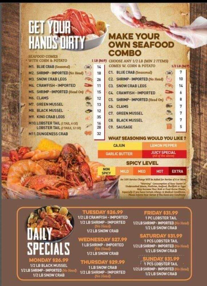 The Mighty Crab - North Little Rock, AR menu_pic