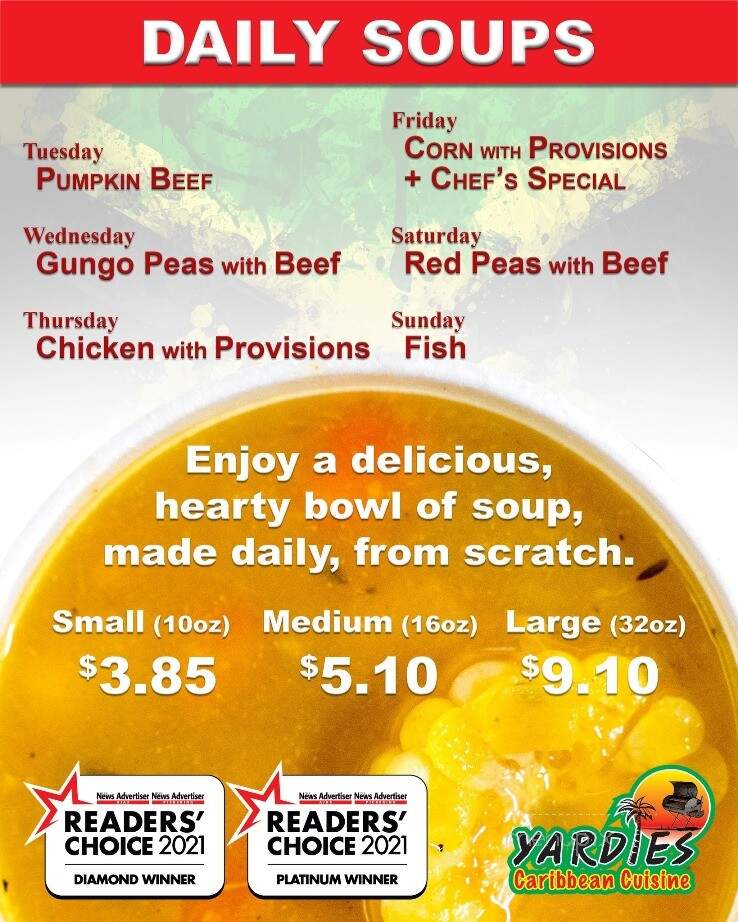 Yardies - Pickering, ON menu_pic