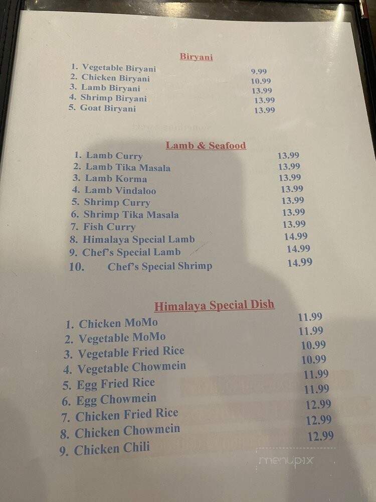 Himalaya MoMo - Sacramento, CA menu_pic