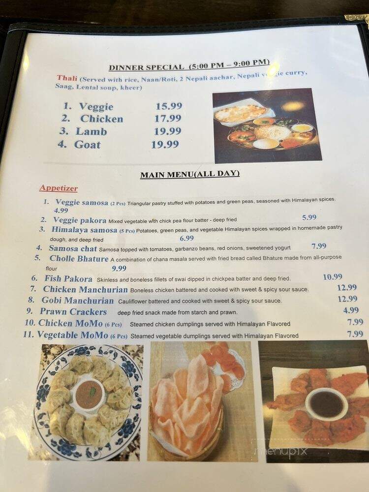 Himalaya MoMo - Sacramento, CA menu_pic
