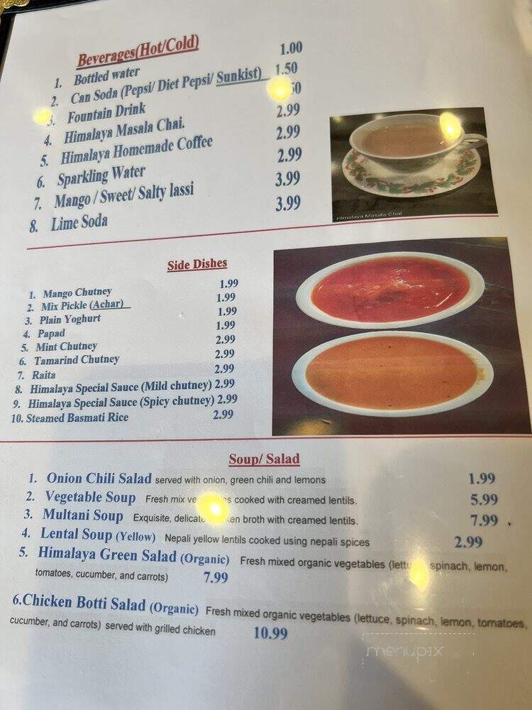 Himalaya MoMo - Sacramento, CA menu_pic