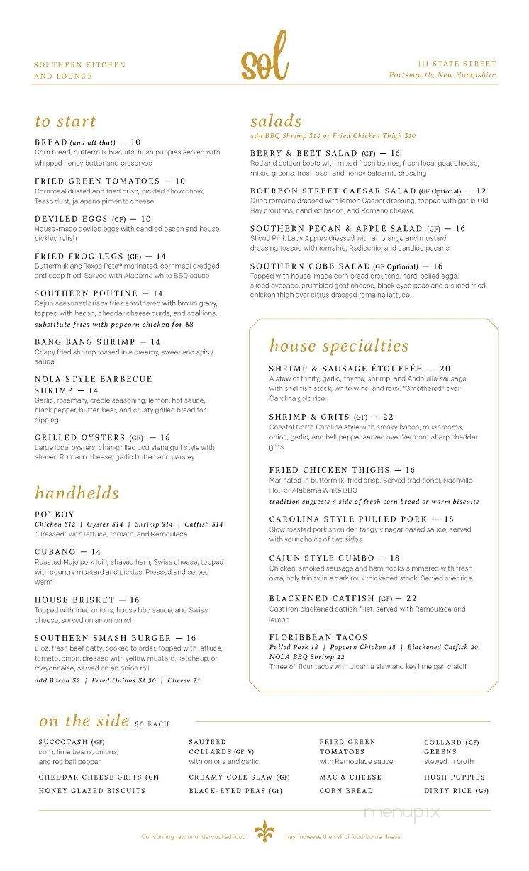 Sol Southern Kitchen and Lounge - Portsmouth, NH