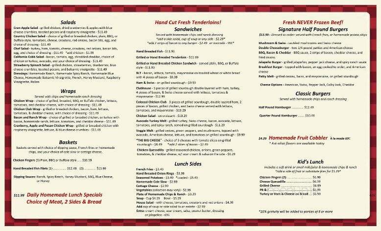 Ann's Restaurant - Franklin, IN menu_pic