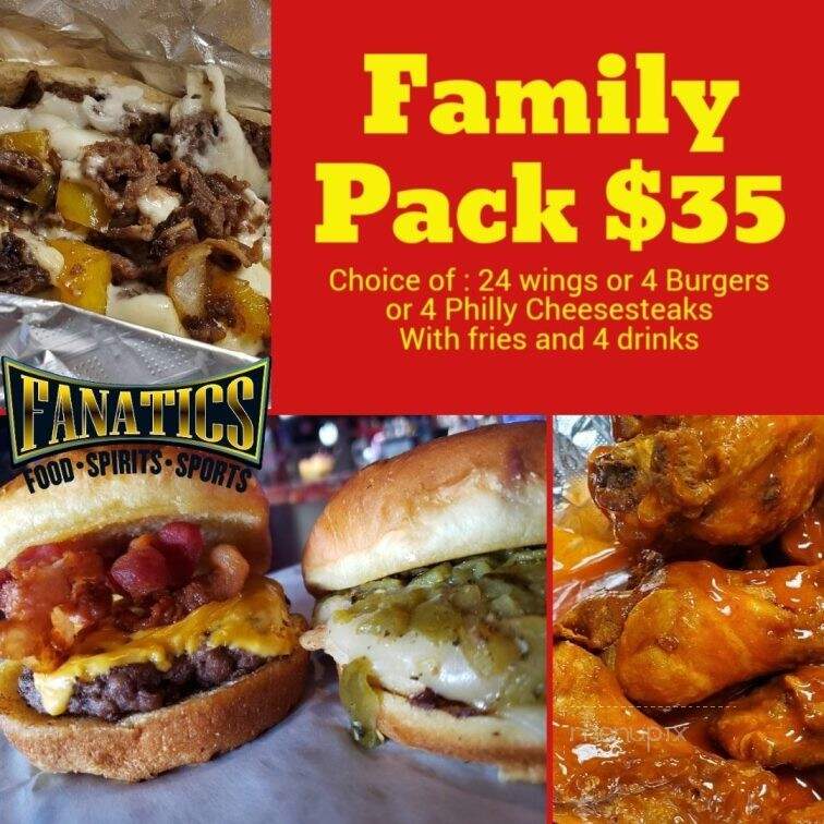 Fanatics Sports Bar And Grill - El Paso, TX menu_pic