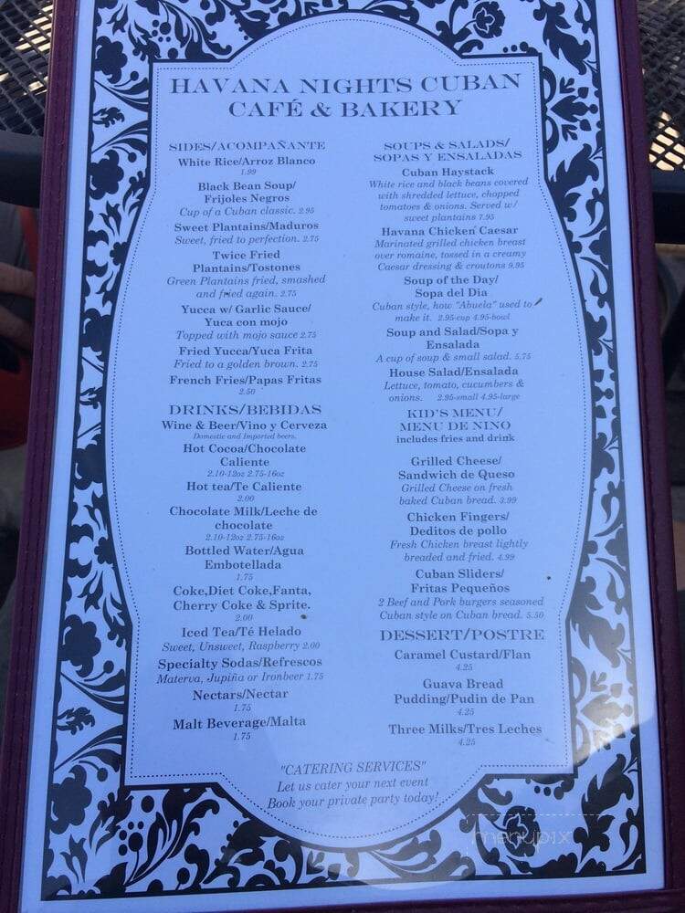 Havana Nights Cuban Cafe & Bakery - Lake Placid, FL menu_pic