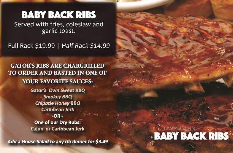 Gator's Dockside - St Johns, FL menu_pic