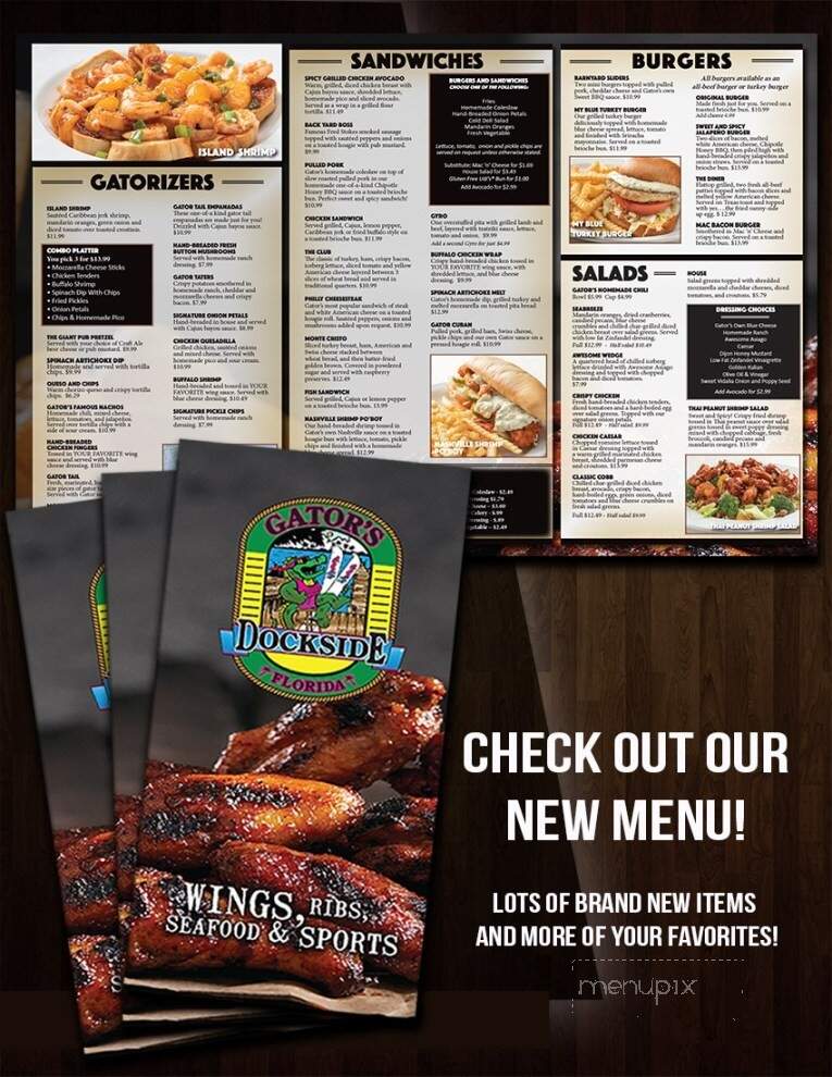 Gator's Dockside - St Johns, FL menu_pic