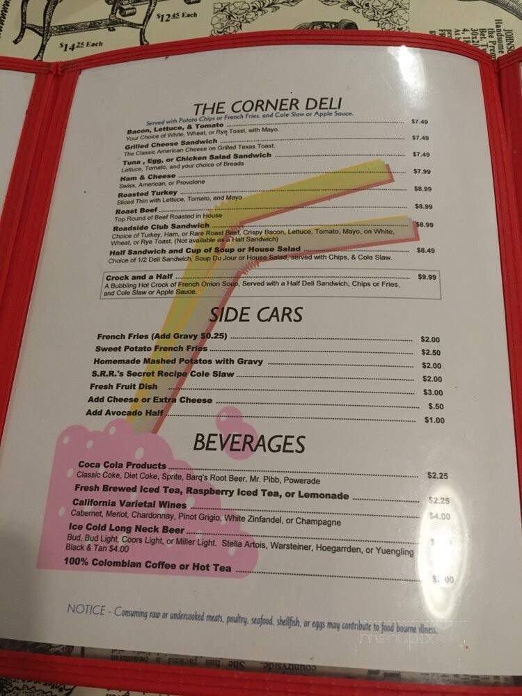 Sebastian's Roadside Restaurant - Sebastian, FL menu_pic