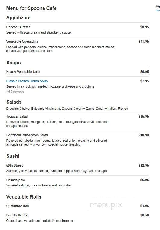 Spoons - Brooklyn, NY menu_pic