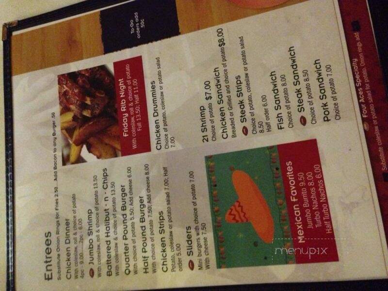 Four Aces Bar & Lounge - Hardin, MT menu_pic
