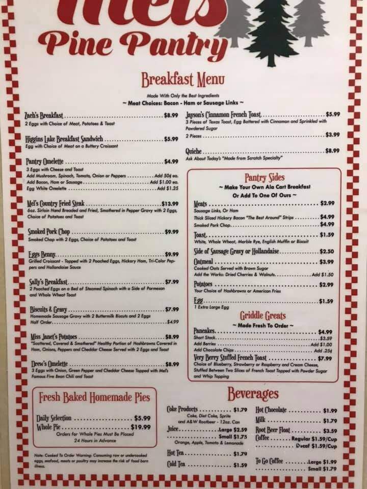 Pine Pantry - Roscommon, MI menu_pic