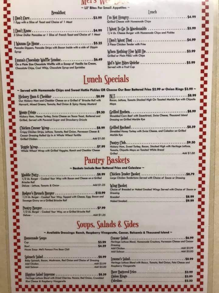 Pine Pantry - Roscommon, MI menu_pic