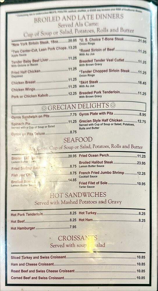 Country Cup Restaurant - Countryside, IL menu_pic