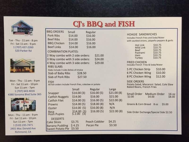 C J's Barbecue & Fish - Richmond, CA