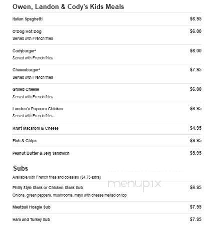 Chez Helen's - Madawaska, ME menu_pic