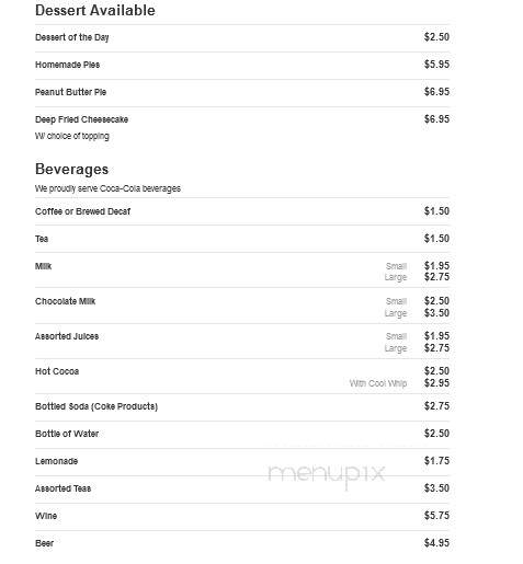 Chez Helen's - Madawaska, ME menu_pic