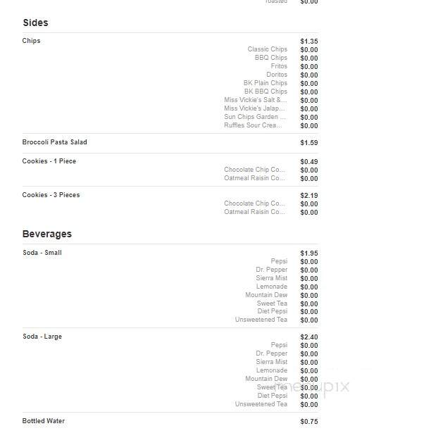 Steves's Subs and Salads - Jacksonville, NC menu_pic