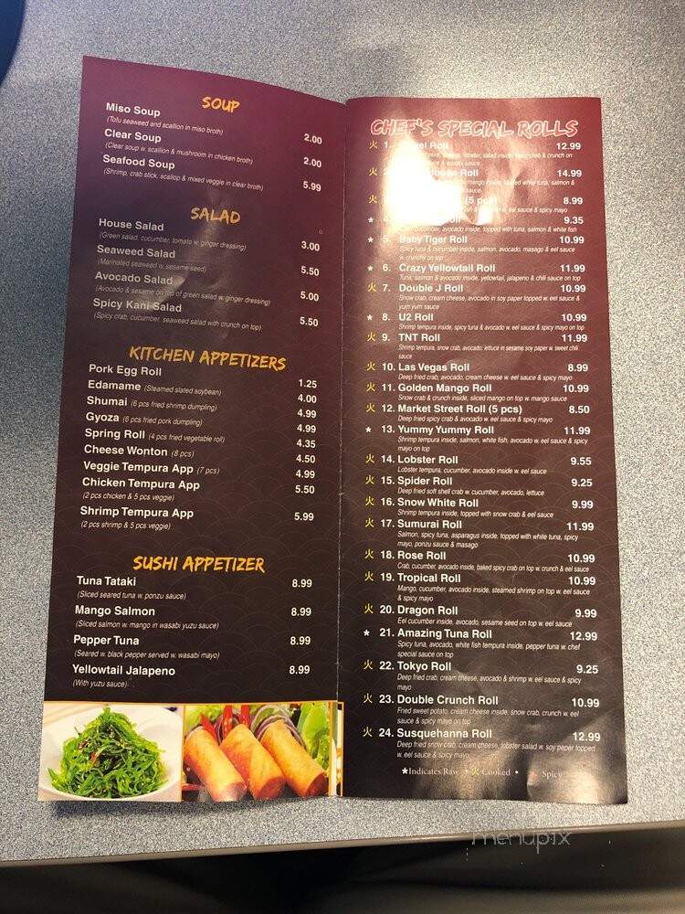 Sushi Masa - Selinsgrove, PA menu_pic