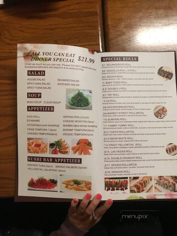 Sushi Masa - Selinsgrove, PA menu_pic
