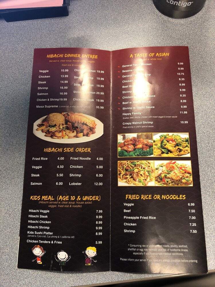 Sushi Masa - Selinsgrove, PA menu_pic