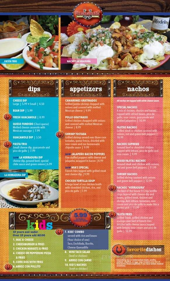 La Herradura II Mexican Restaurant - Bargersville, IN menu_pic