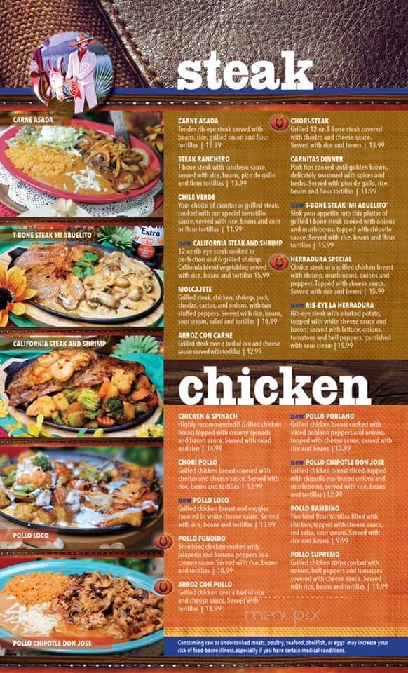 La Herradura II Mexican Restaurant - Bargersville, IN menu_pic