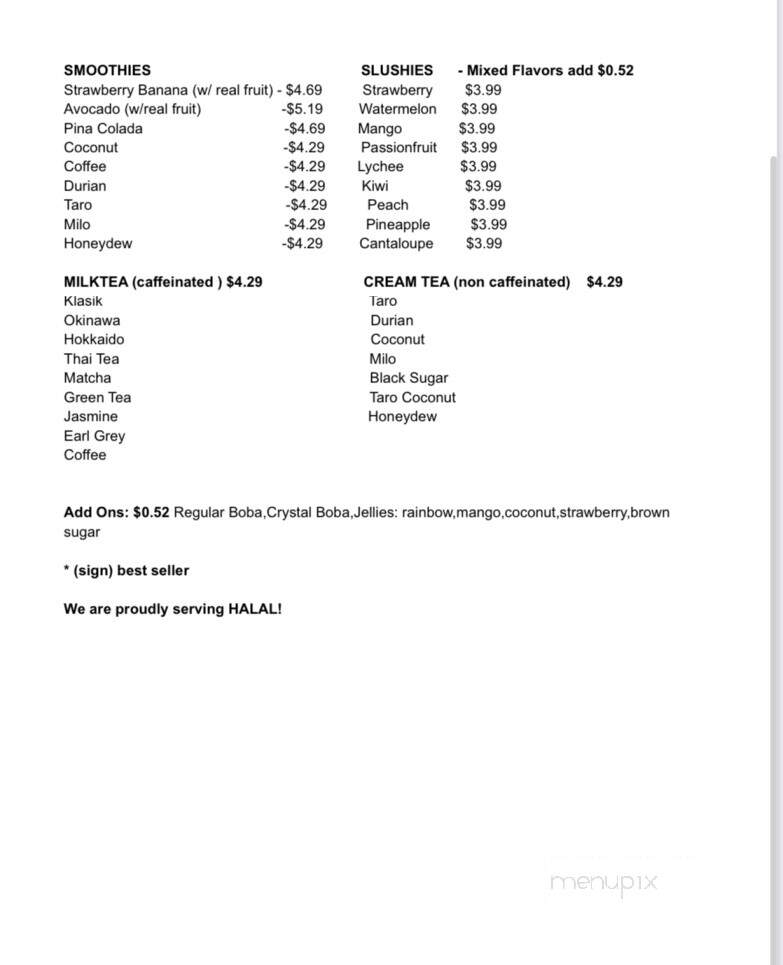 Isnak Cafe - Katy, TX menu_pic
