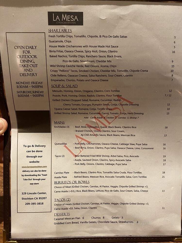 La Mesa- A Mexican Kitchen - Stockton, CA