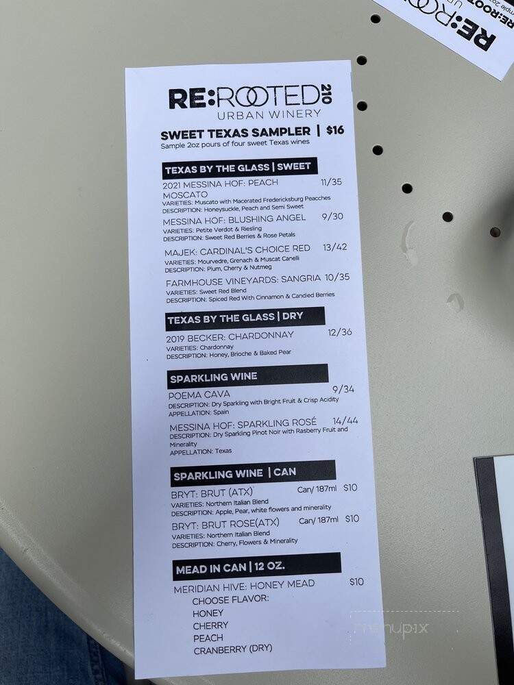 ReRooted 210 - San Antonio, TX menu_pic