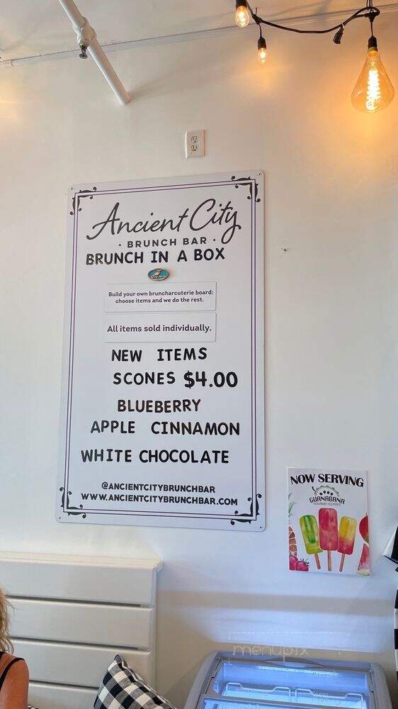 Ancient City Brunch Bar - St. Augustine, FL menu_pic