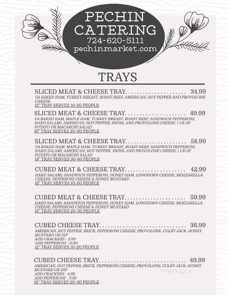 Pechin Bakery - Connellsville, PA menu_pic