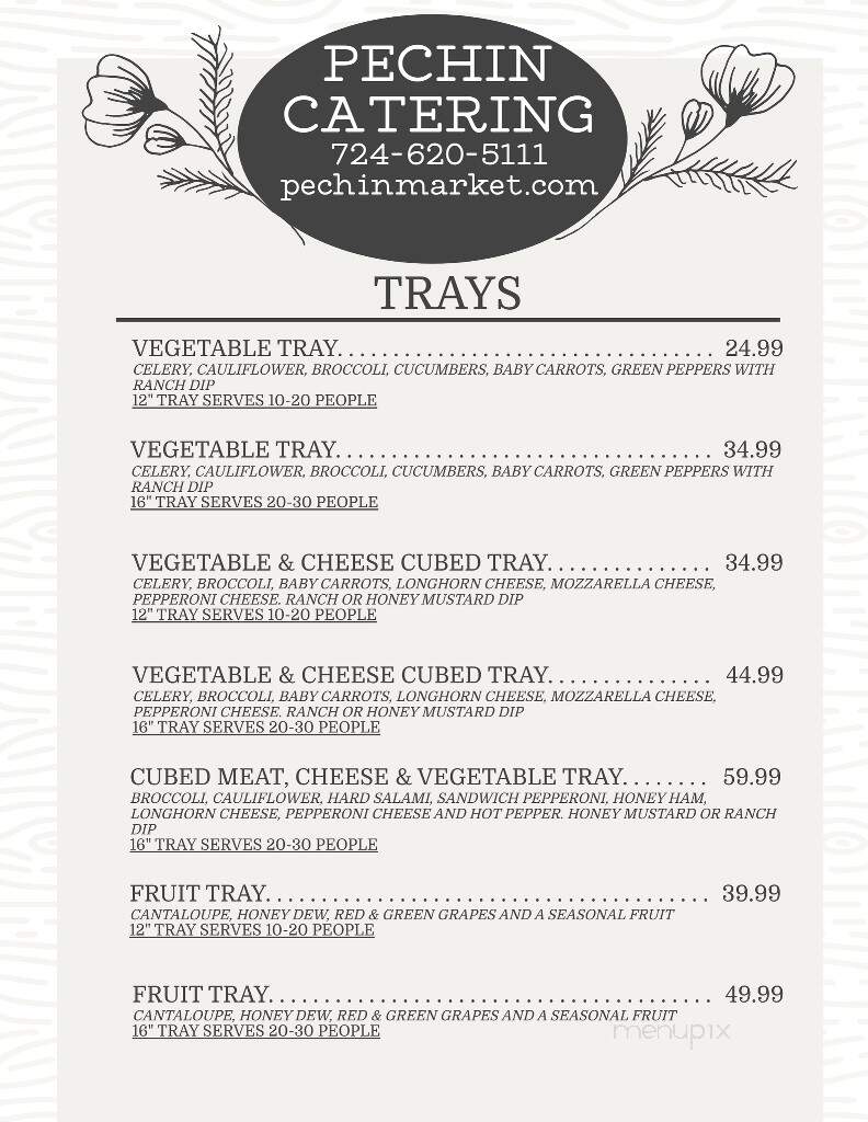 Pechin Bakery - Connellsville, PA menu_pic